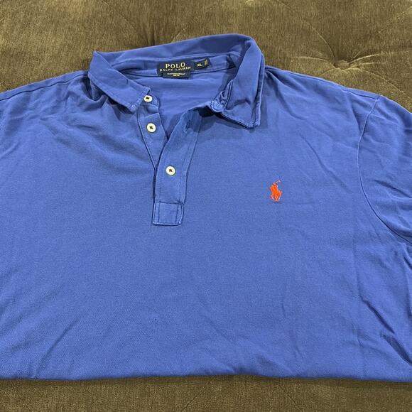 Polo Ralph Lauren polo royal blue with red logo size XL - Picture 3 of 5